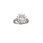 Anello modello Kate in argento 925% blu,verde,rosso,azzurro e bianco