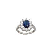 Anello modello Kate in argento 925% blu,verde,rosso,azzurro e bianco