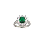 Anello modello Kate in argento 925% blu,verde,rosso,azzurro e bianco