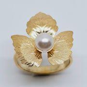 Anello in argento con foglia