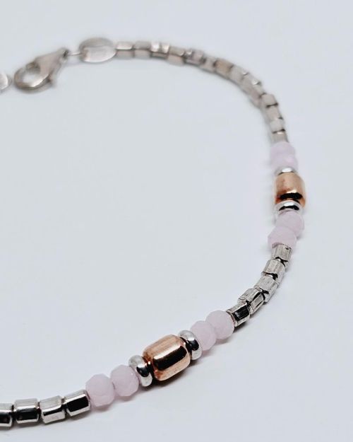 Bracciale donna argento 925% con pepite e pietre