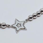 Bracciale donna argento 925% con stella e sfere