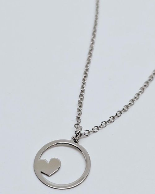Collana donna argento 925% con cuore