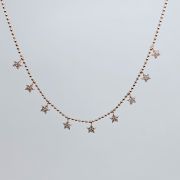 Collana donna argento 925% con stelline