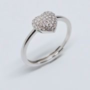 Anello in argento a cuore