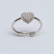 Anello in argento a cuore