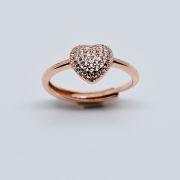 Anello in argento a cuore
