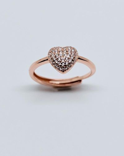 Anello in argento a cuore
