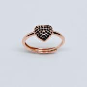 Anello in argento a cuore