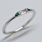 Anello trilogy in argento con zirconi