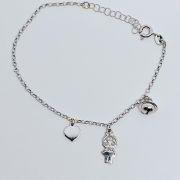 Bracciale donna argento 925% con charms