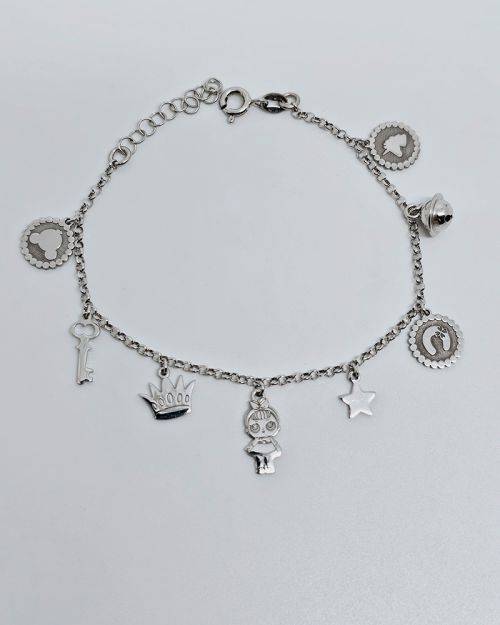 Bracciale donna argento 925% con charms