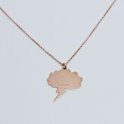 Collana donna argento 925% con nuvola e fulmine
