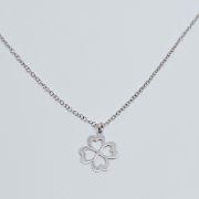 Collana donna argento 925% con quadrifoglio