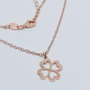 Collana donna argento 925% con quadrifoglio