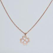 Collana donna argento 925% con quadrifoglio