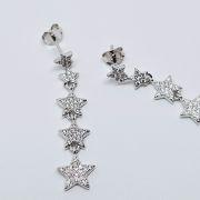 Orecchini in argento pendenti con stelle