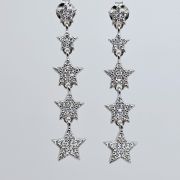 Orecchini in argento pendenti con stelle