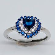 Anello in argento 925% con pietre a cuore