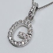 Collana in argento 925% con iniziale “G”
