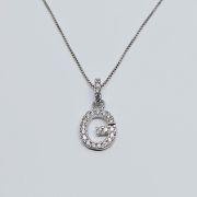 Collana in argento 925% con iniziale “G”