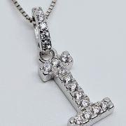 Collana in argento 925% con iniziale “I”