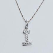 Collana in argento 925% con iniziale “I”