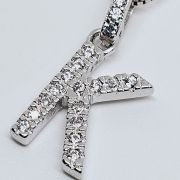 Collana in argento 925% con iniziale “K”