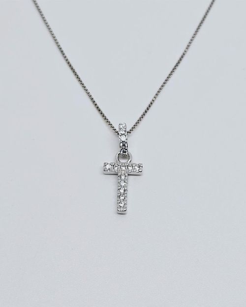 Collana in argento 925% con iniziale “T”