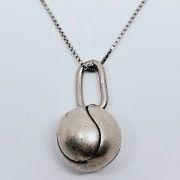 Ciondolo pallina da tennis in argento