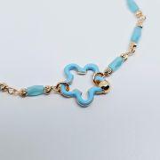 Bracciale donna con pietre, stella e quadrifoglio