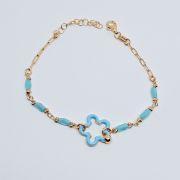 Bracciale donna con pietre, stella e quadrifoglio