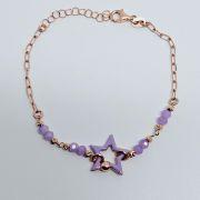 Bracciale donna con pietre, stella e quadrifoglio