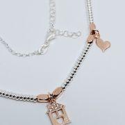Collana donna argento 925% con charms