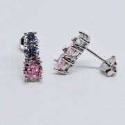 Orecchini trilogy in argento con pietre