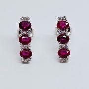Orecchini trilogy in argento con pietre