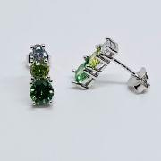 Orecchini trilogy in argento con pietre