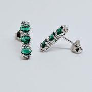 Orecchini trilogy in argento con pietre