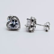 Parure donna cuore in argento 925%