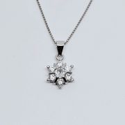 Parure donna fiore in argento 925%