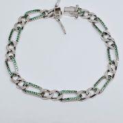 Bracciale donna catena argento 925% con pietre