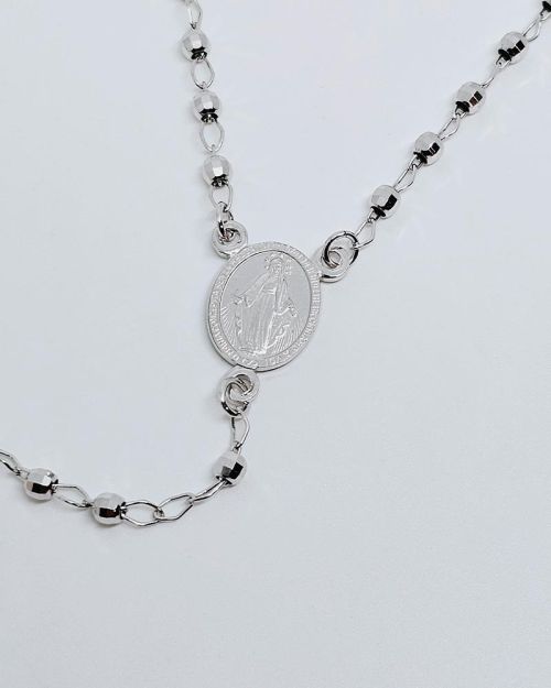 Collana rosario argento 925%