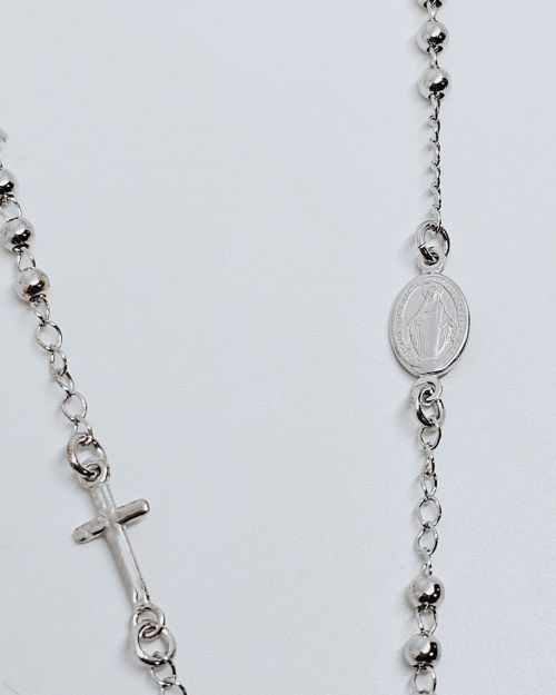 Collana rosario argento 925%