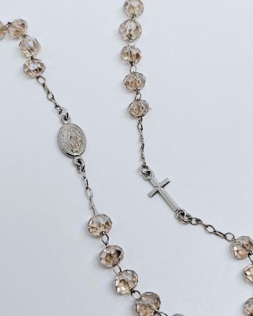 Collana rosario argento 925%