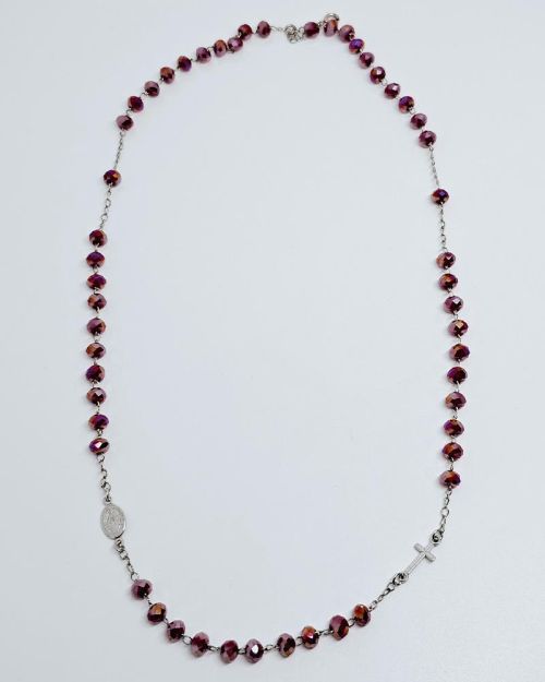 Collana rosario argento 925%