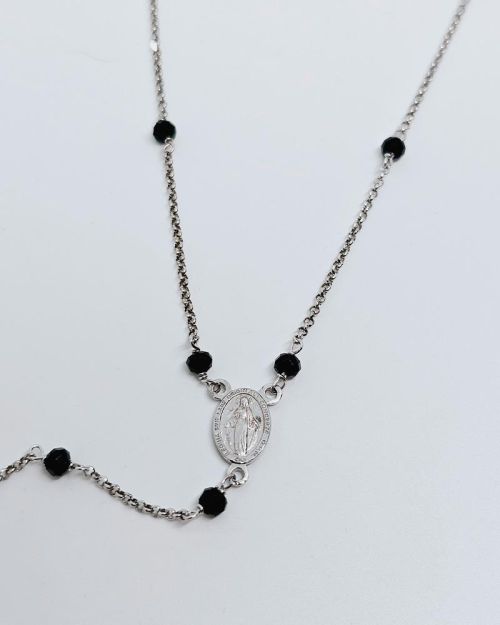 Collana rosario argento 925%