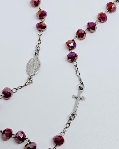 Collana rosario argento 925%