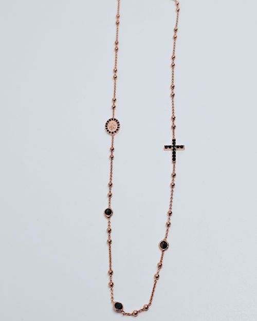 Collana rosario argento 925%
