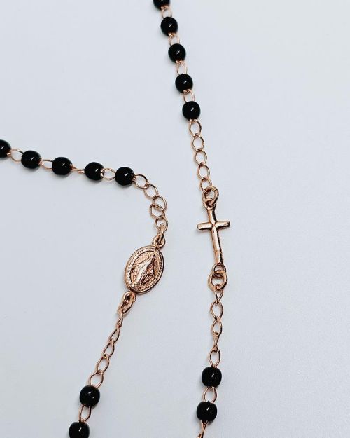 Collana rosario argento 925%
