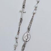 Collana rosario argento 925%